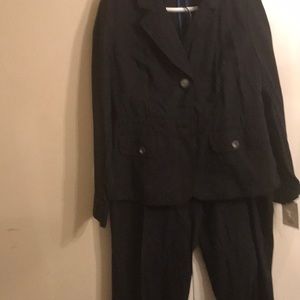 Navy striped pants suit brand new size 16